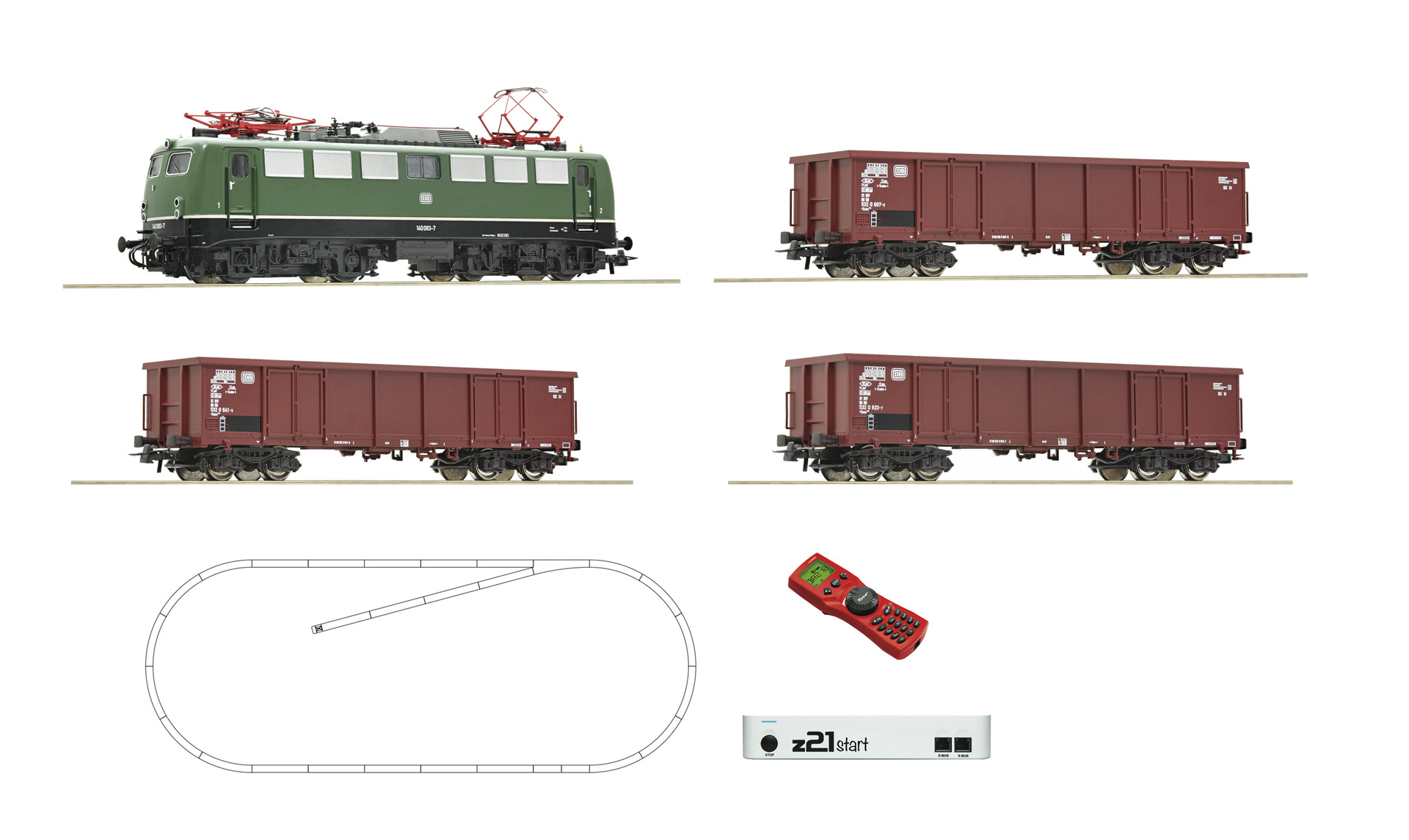 Set de start tren marfa, DB, Roco, scara H0 (1:87)
